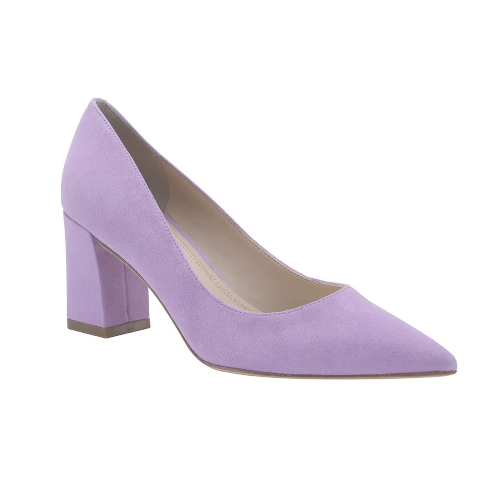MARC FISHER BLOCK HEEL POINTY TOE PUMP
